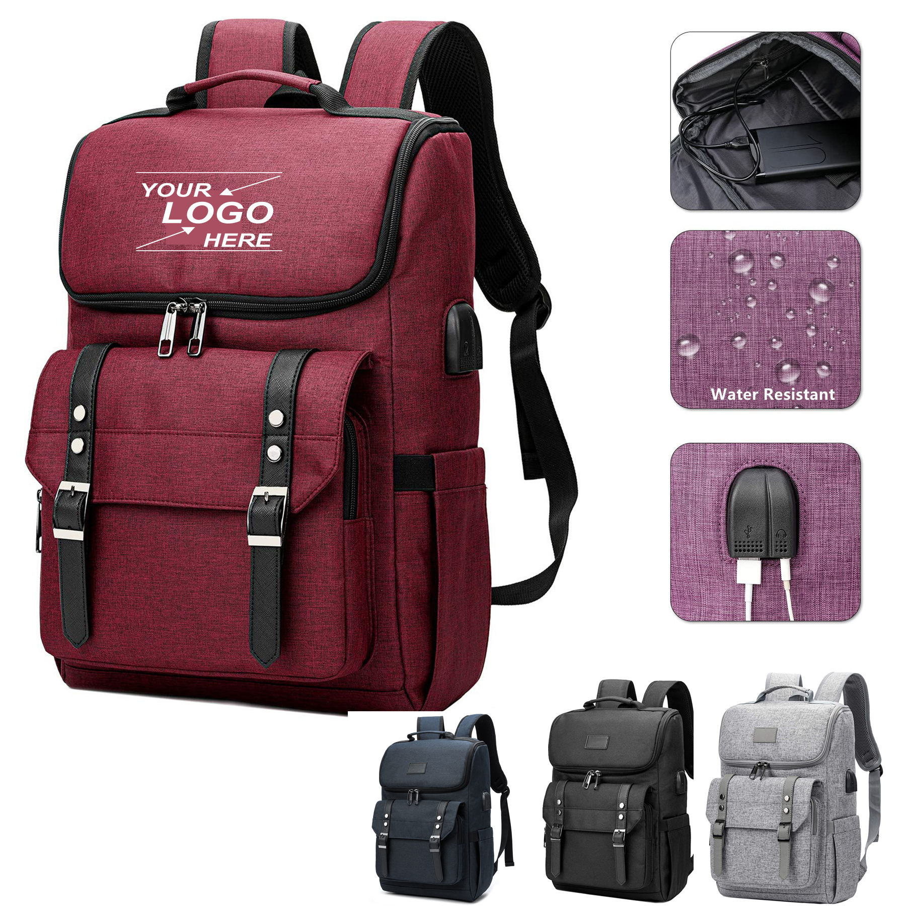 Vintage Travel Laptop Backpack
