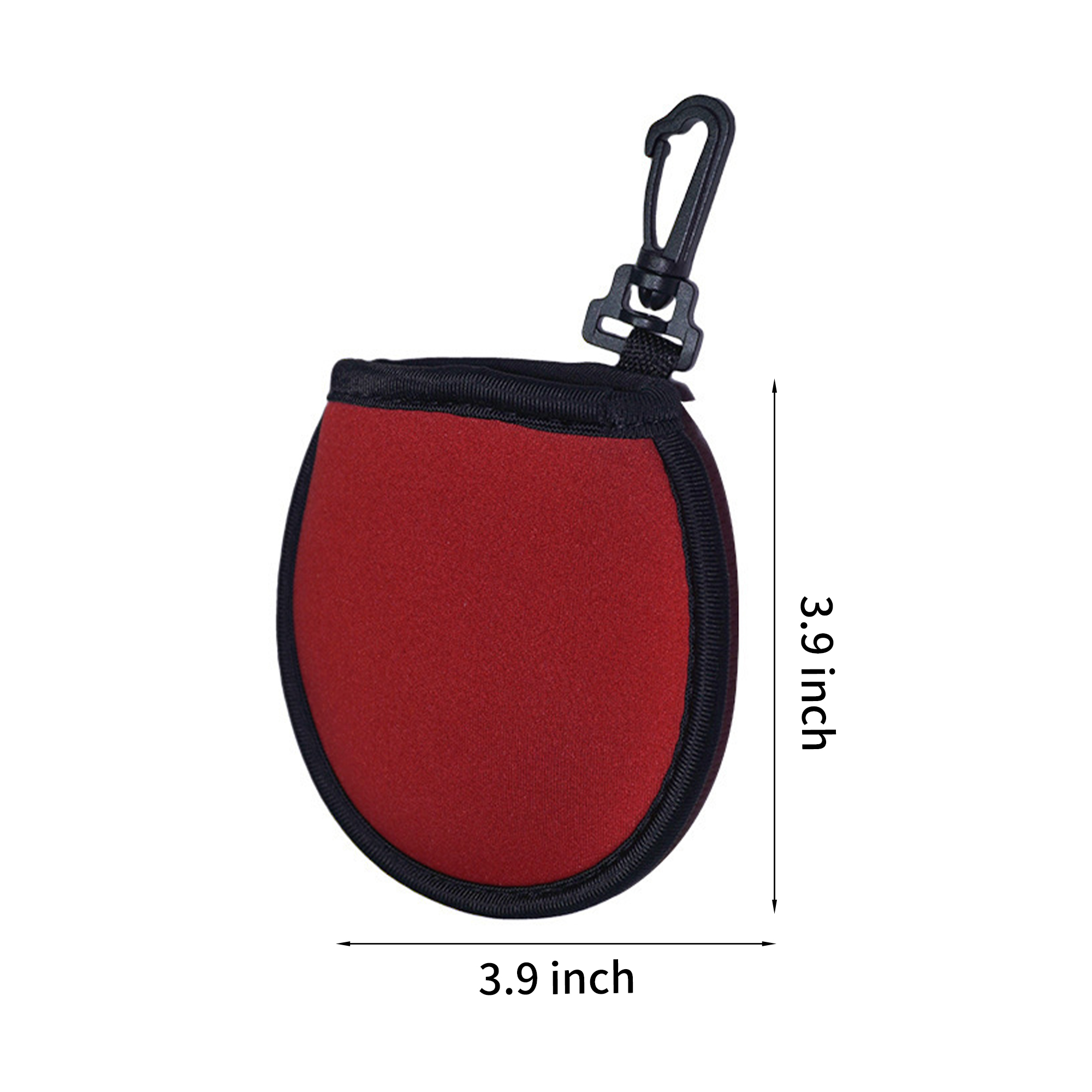 Golf Ball Cleaning Pouch With Clip - 3.9x3.9" Soft Water-Resistant Material 8