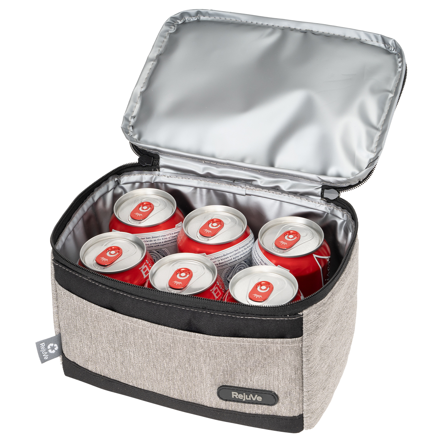6-Can RejuVe® MILANO Recycled Heather Soft Pack Insulated Cooler Bag 4