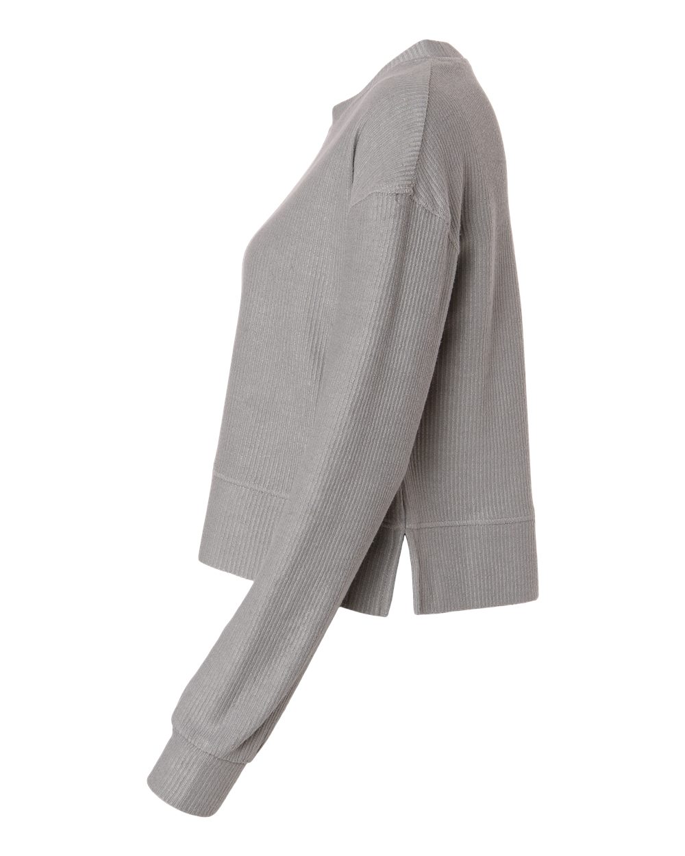 Women's Ribbed Knit Cropped Boxy Crew - BW5102 16