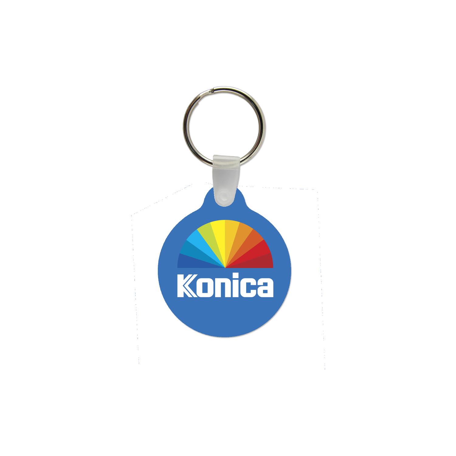 Circle Shaped USA Made Vinyl Keychain 1