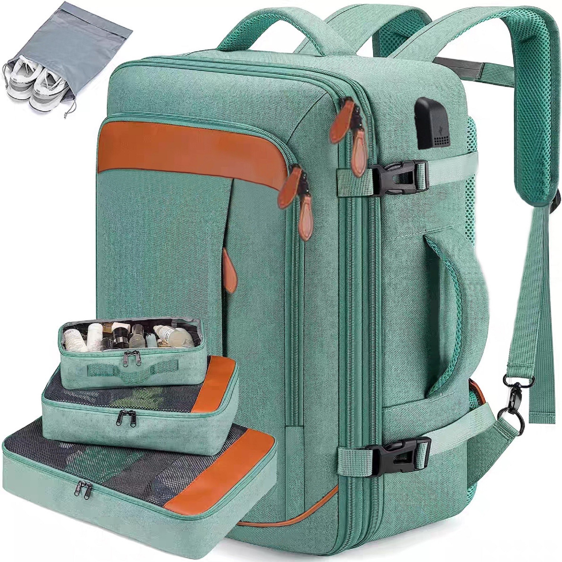 5 Pack Extra Large 40L Flight Approved Travel Backpack 5