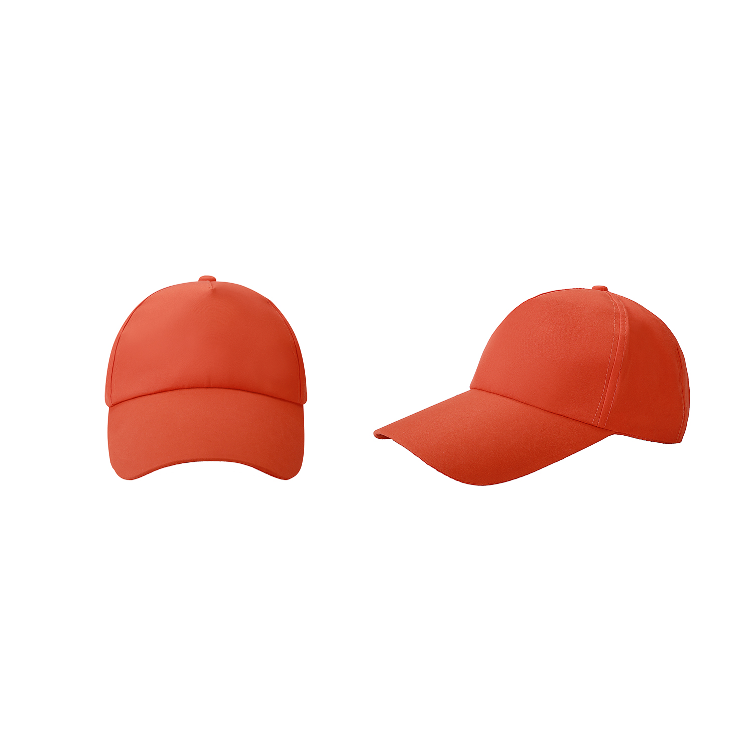 Stock Solid Color Poly Peach Skin 5 Panel Cap w/Velcro Back Fastener 9