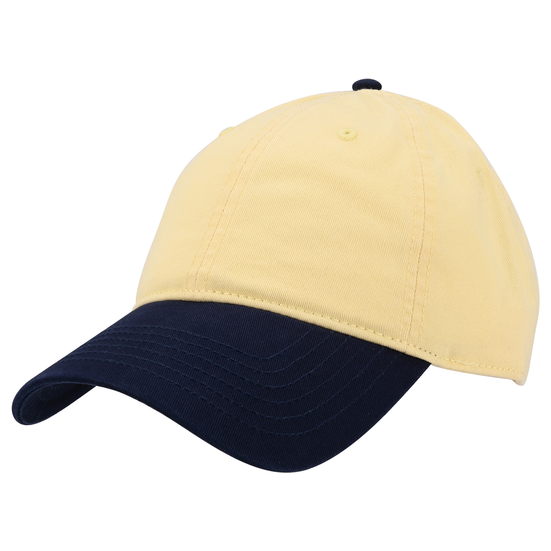6-Panel Twill Cotton Two Tone Curved Brim Baseball Cap 13