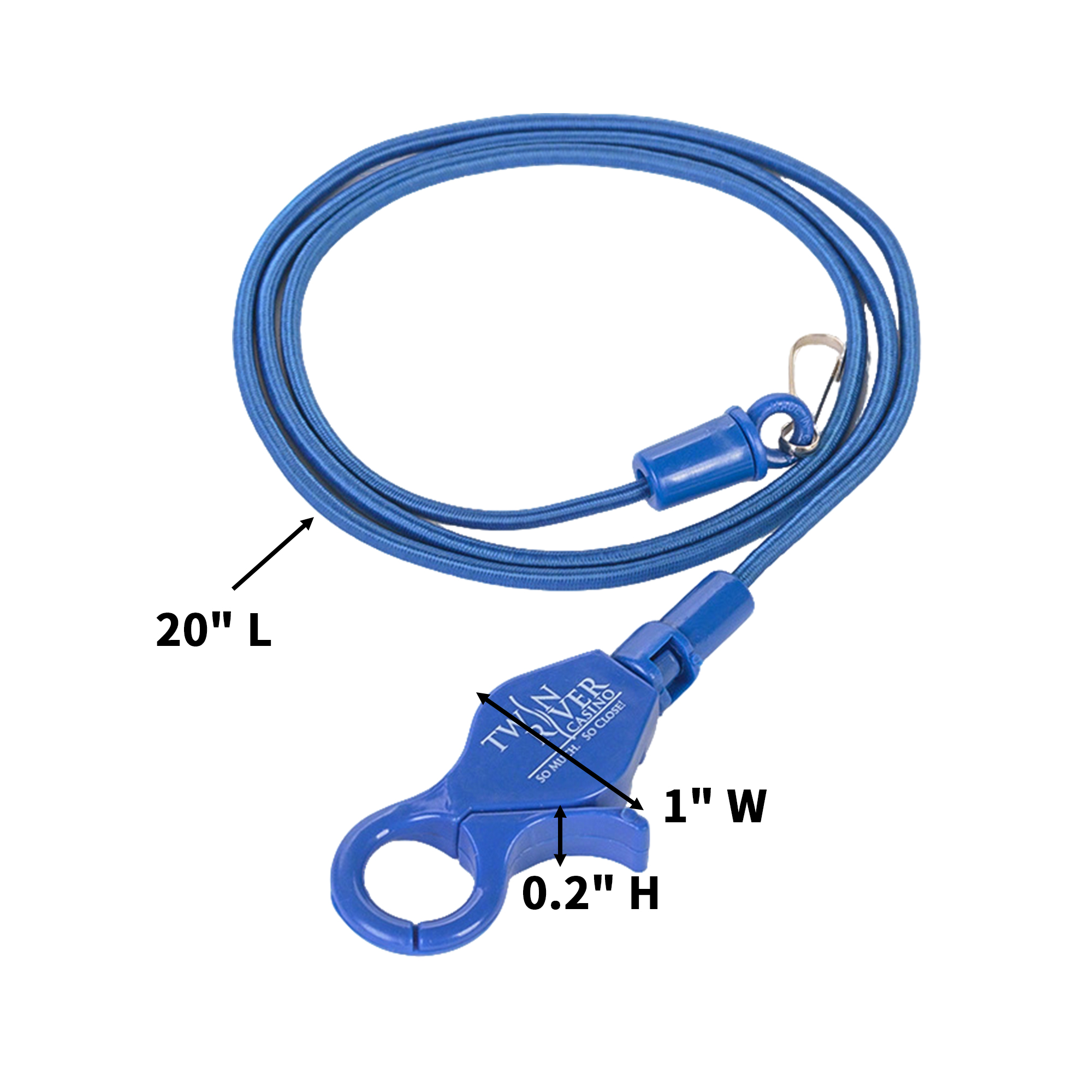 Elastic Bungee Cord Card Holder With Lobster Claw 20" 8