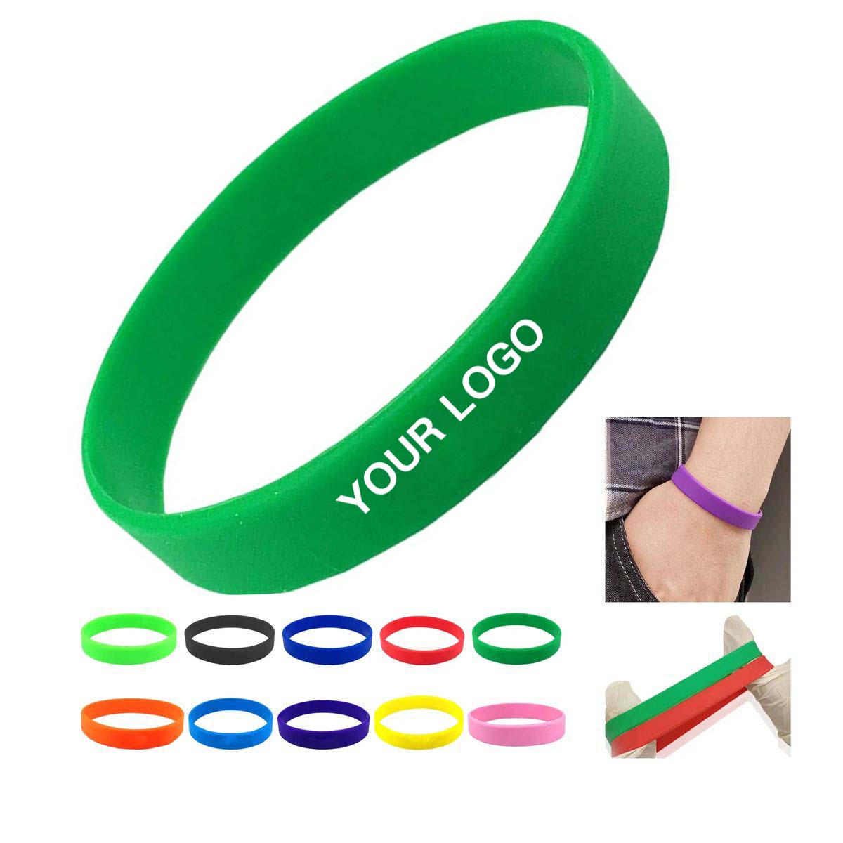 Durable Silicone Bracelets Lightweight Reusable 5