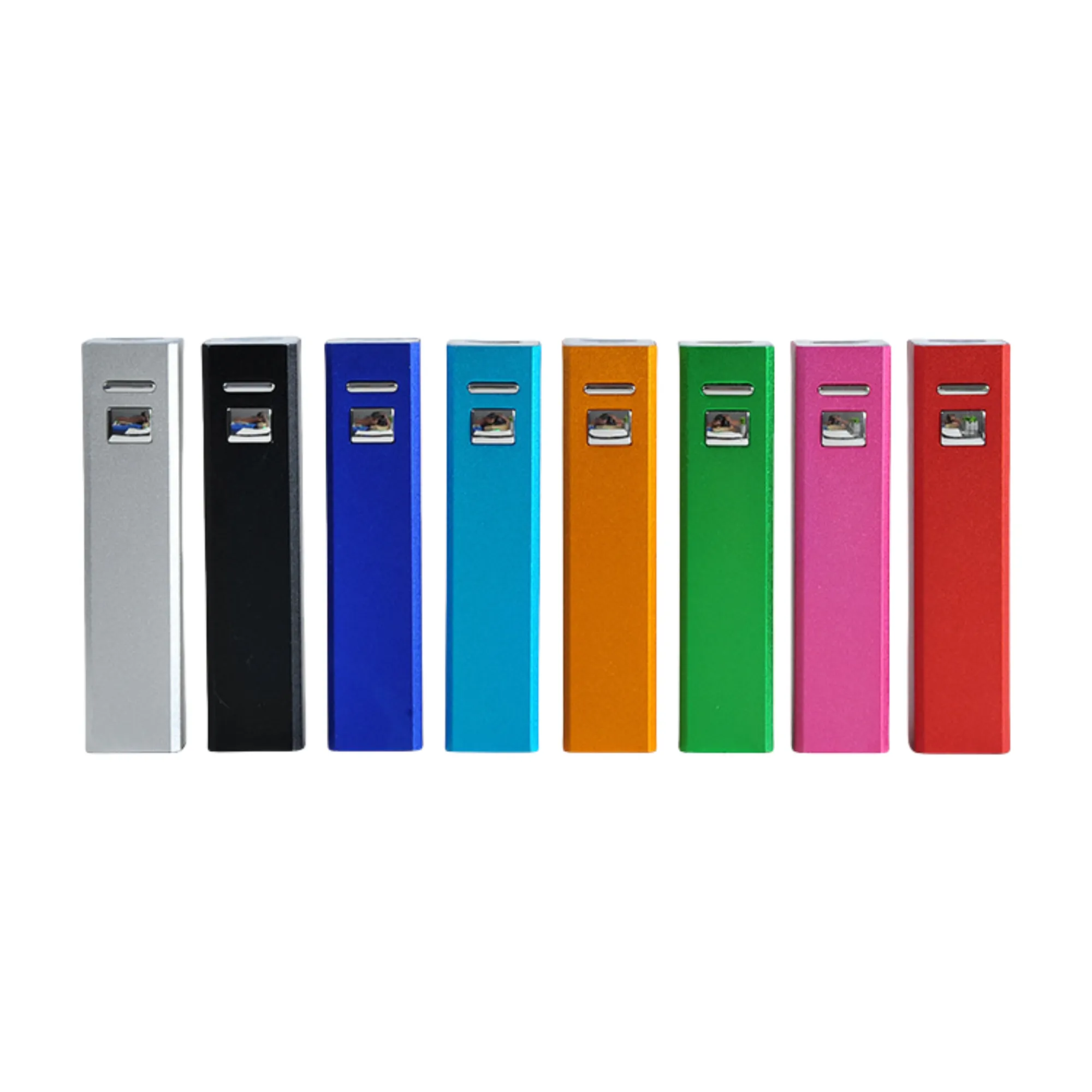 2600mAh Pocket-Sized Metal Tube Portable Power Banks 2