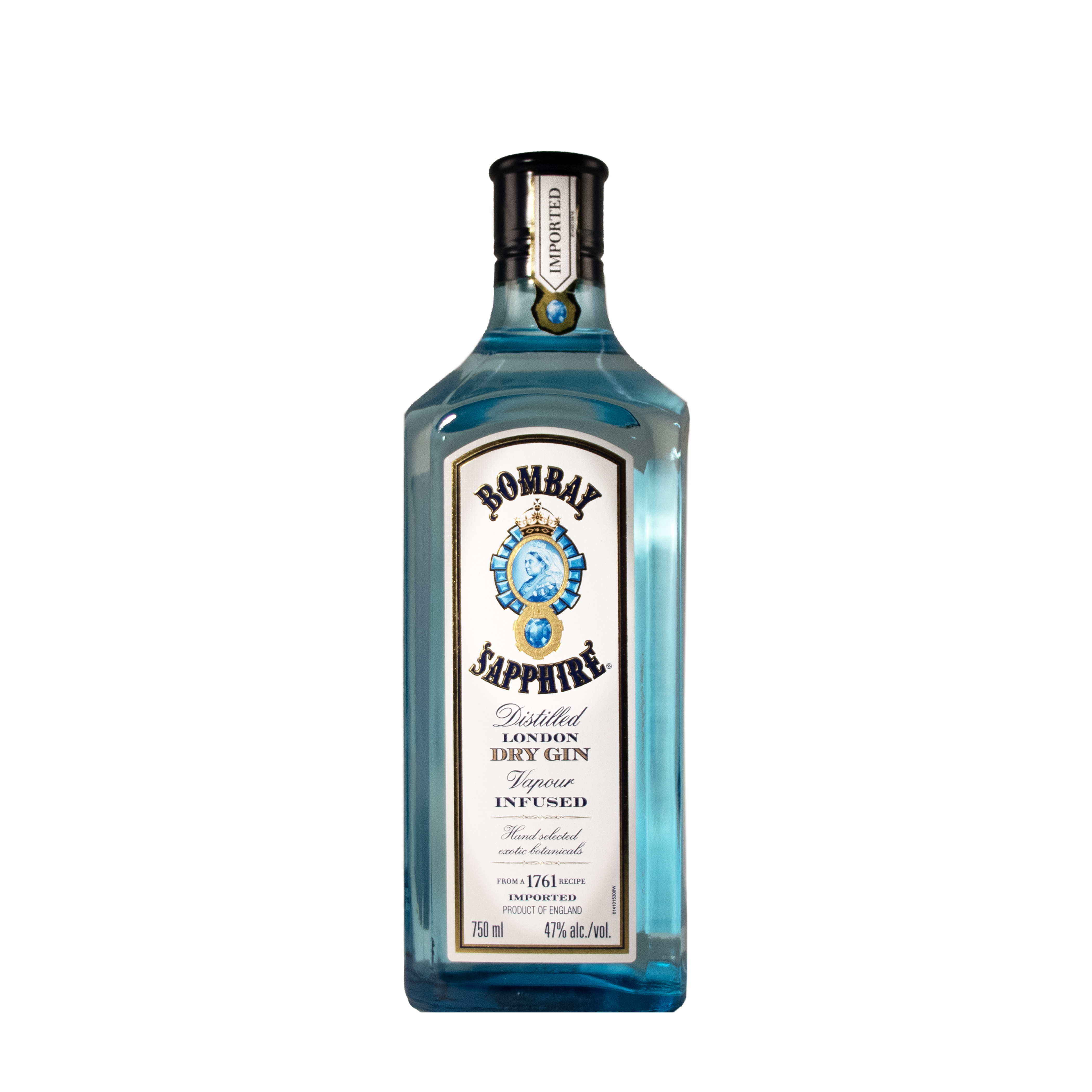 Etched Bombay Sapphire Gin Liquor Bottle 1