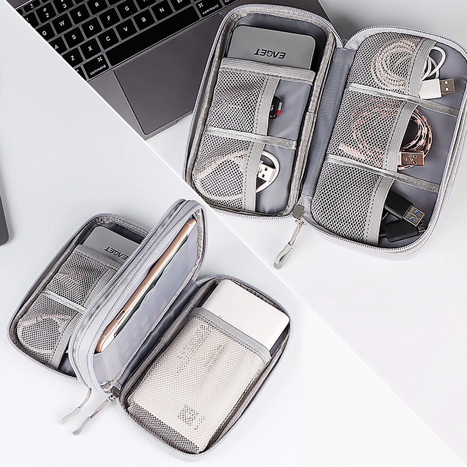 3 Layers Electronic Organizer Travel Cable Bags 4