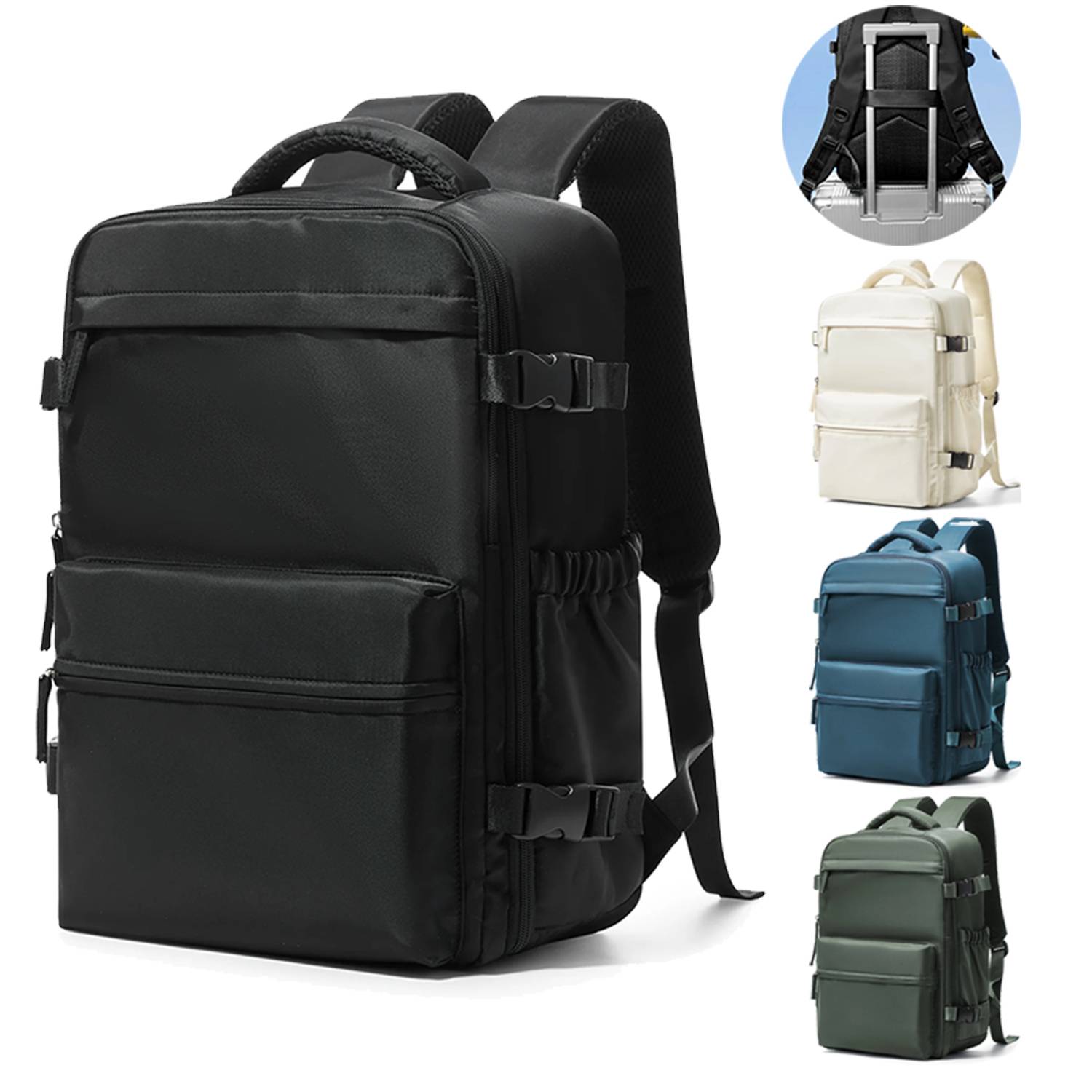 Large Oxford Vacuum Travel Backpack w/ Pump 10