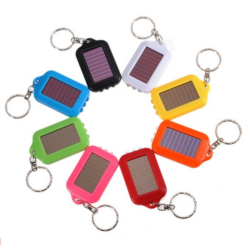 Solar Power Rechargeable Mini 3 LED Keychain 2