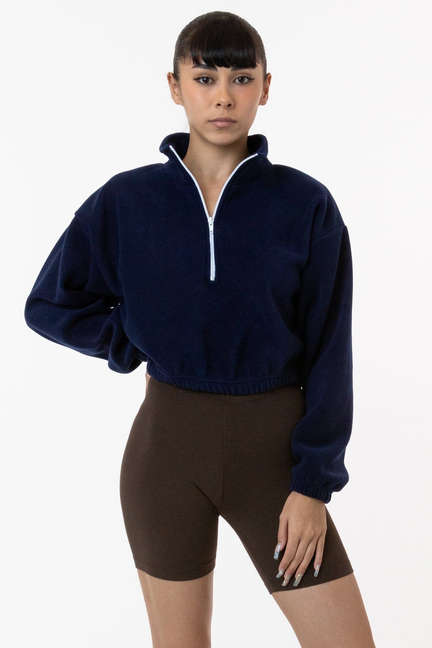 Cropped Polar Fleece Half Zip, custom hoodie or sweatshirt with logo imprint 14