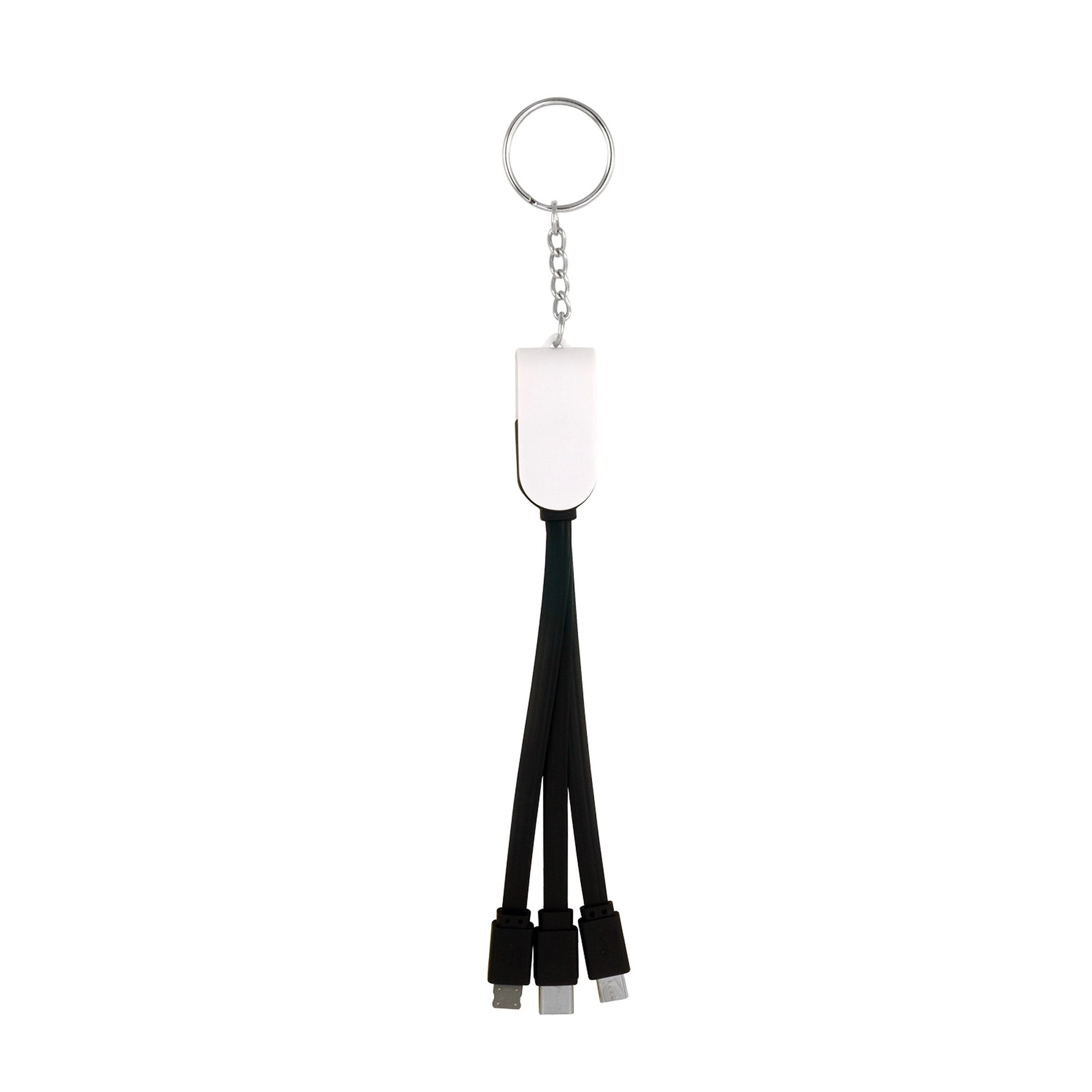 Swivel 3-In-1 Keychain Cable With Type C USB 14