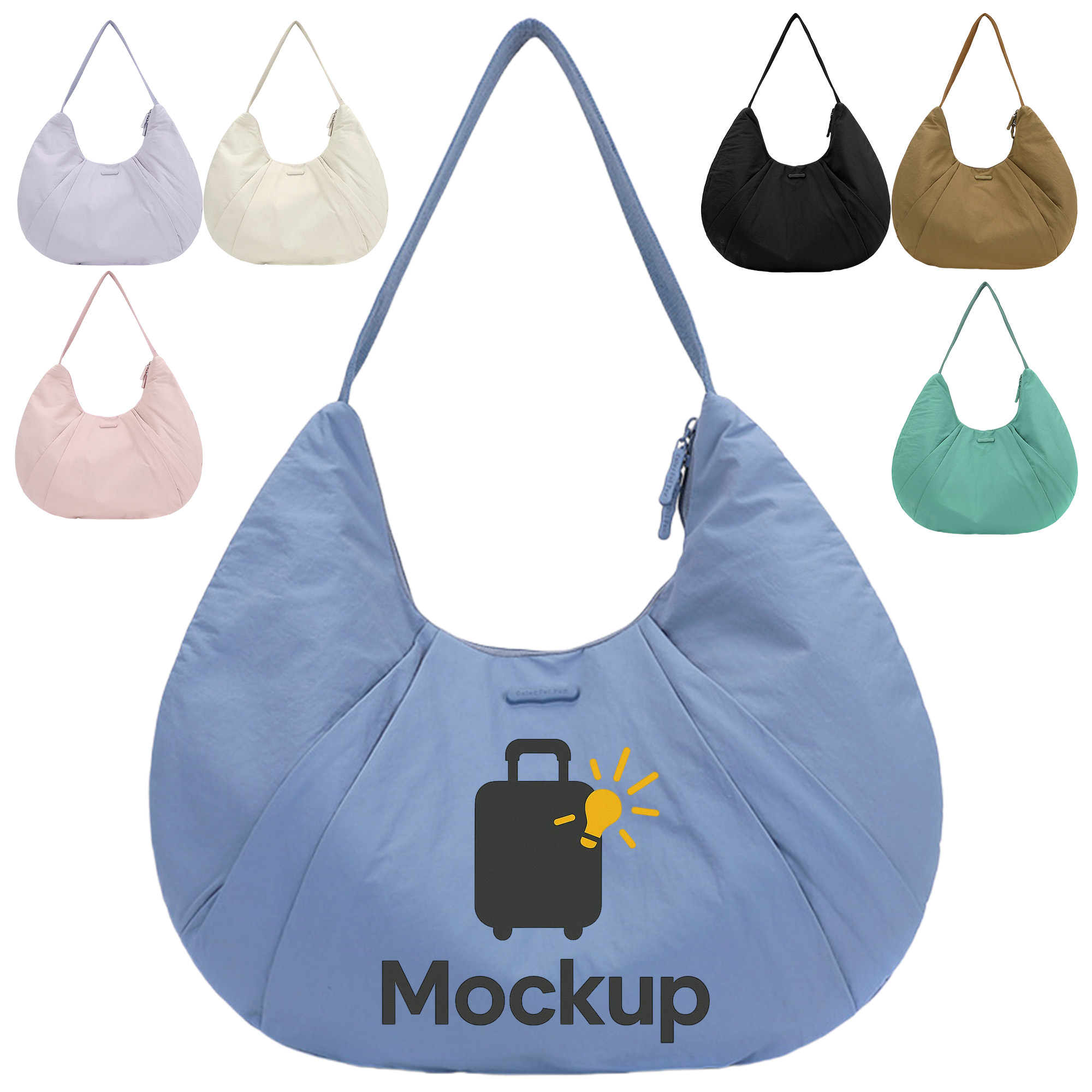 Lightweight Crescent Shoulder Handbag 2