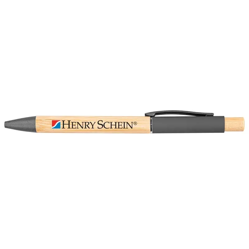 Bamboo Barrel Pen with Gun Metal Clip 2
