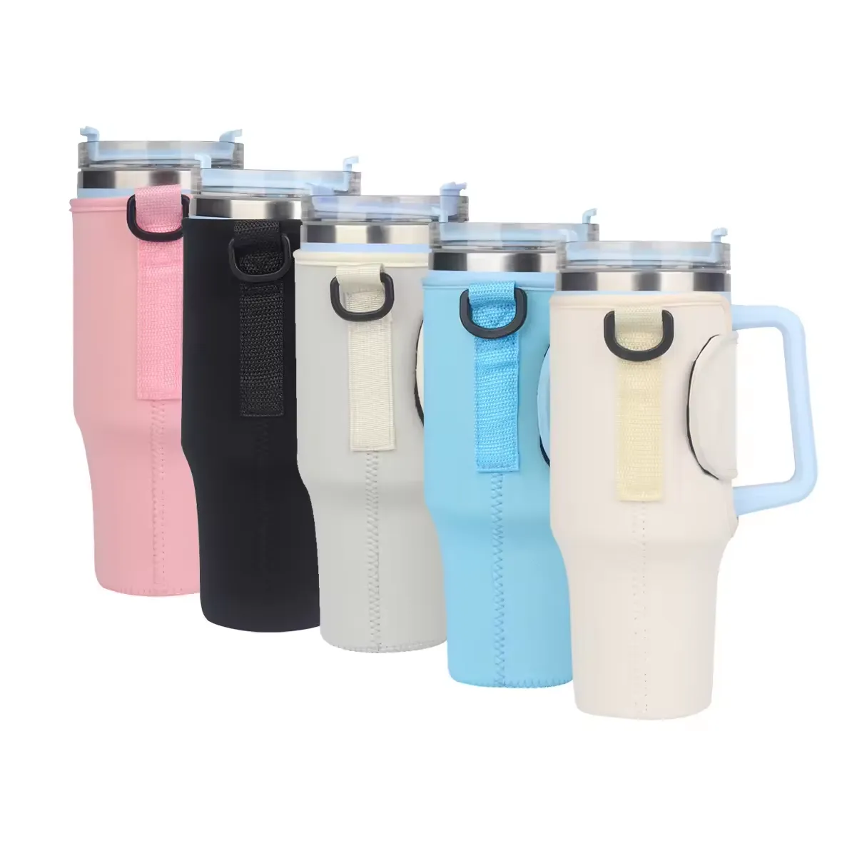 40 Oz. Adjustable Shoulder Strap Tumbler Sleeve Carrier Bag 2