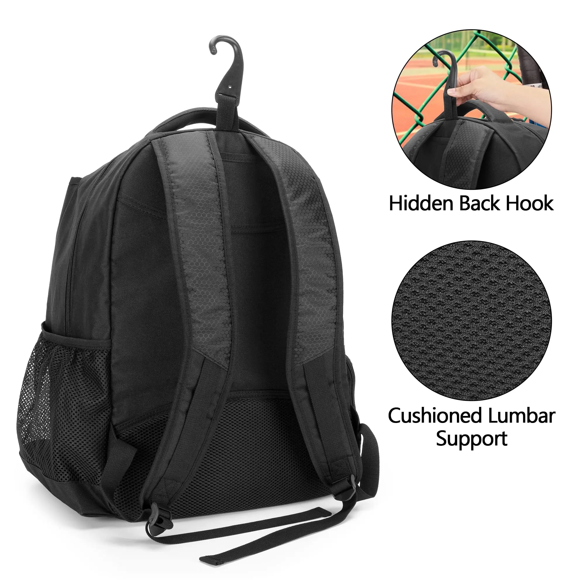 Tennis Backpack with Separate Shoe Space 6