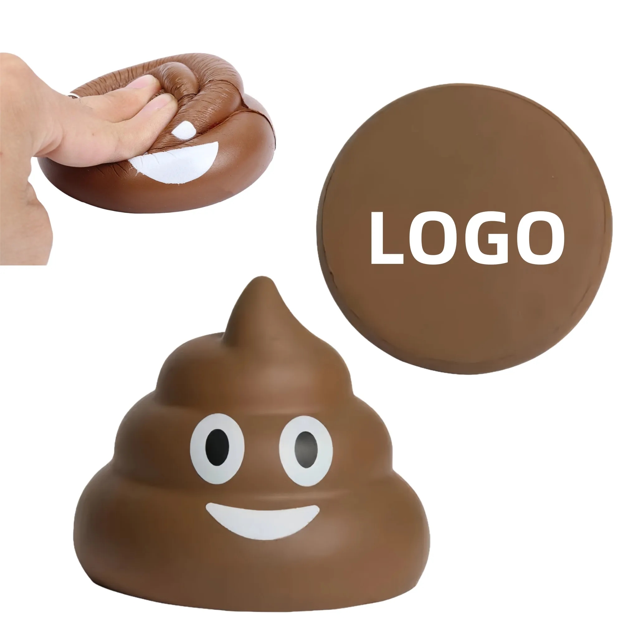 PU Foam Stress Reliever Ball Poop Shape Pressure Toy