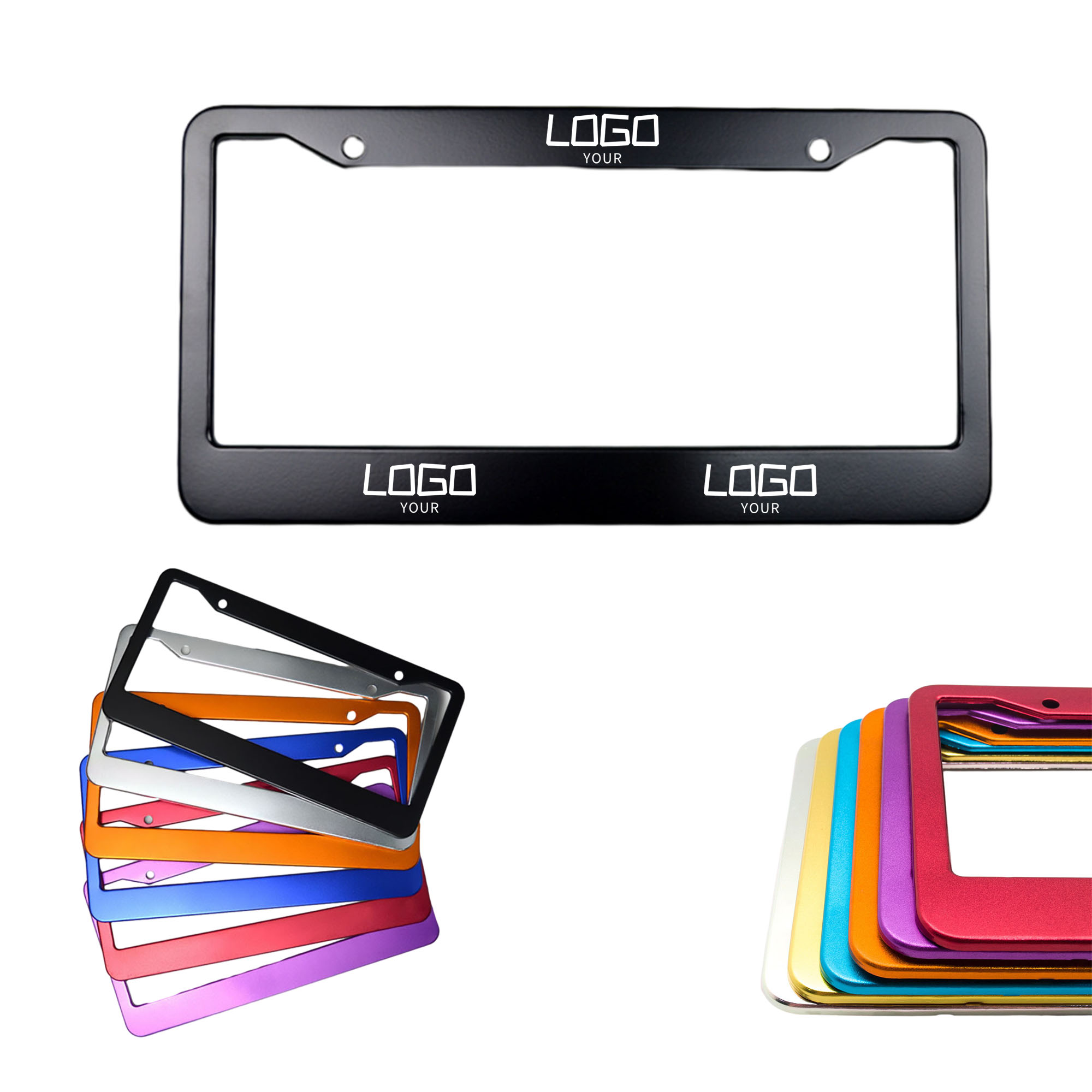 MOQ 100 PCS Aluminum Auto Alloy License Plate 2