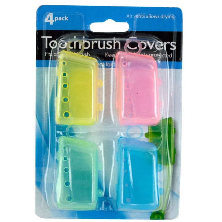 Toothbrush Cover Sets - Assorted Colors 4 Pack 2