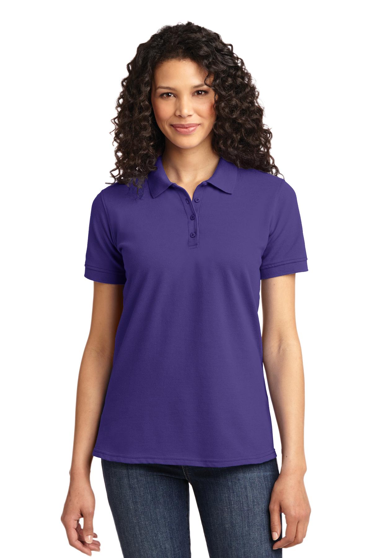 Port & Co Women's Core Blend Pique Polo. LKP155 110