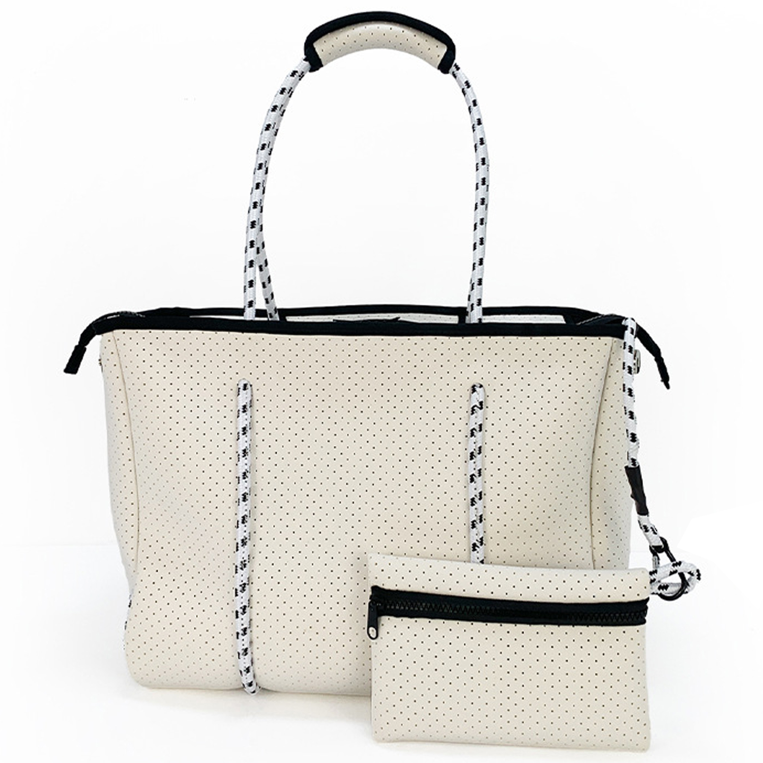Large Capacity Perforated Neoprene Tote Bag w/ Pouch 7