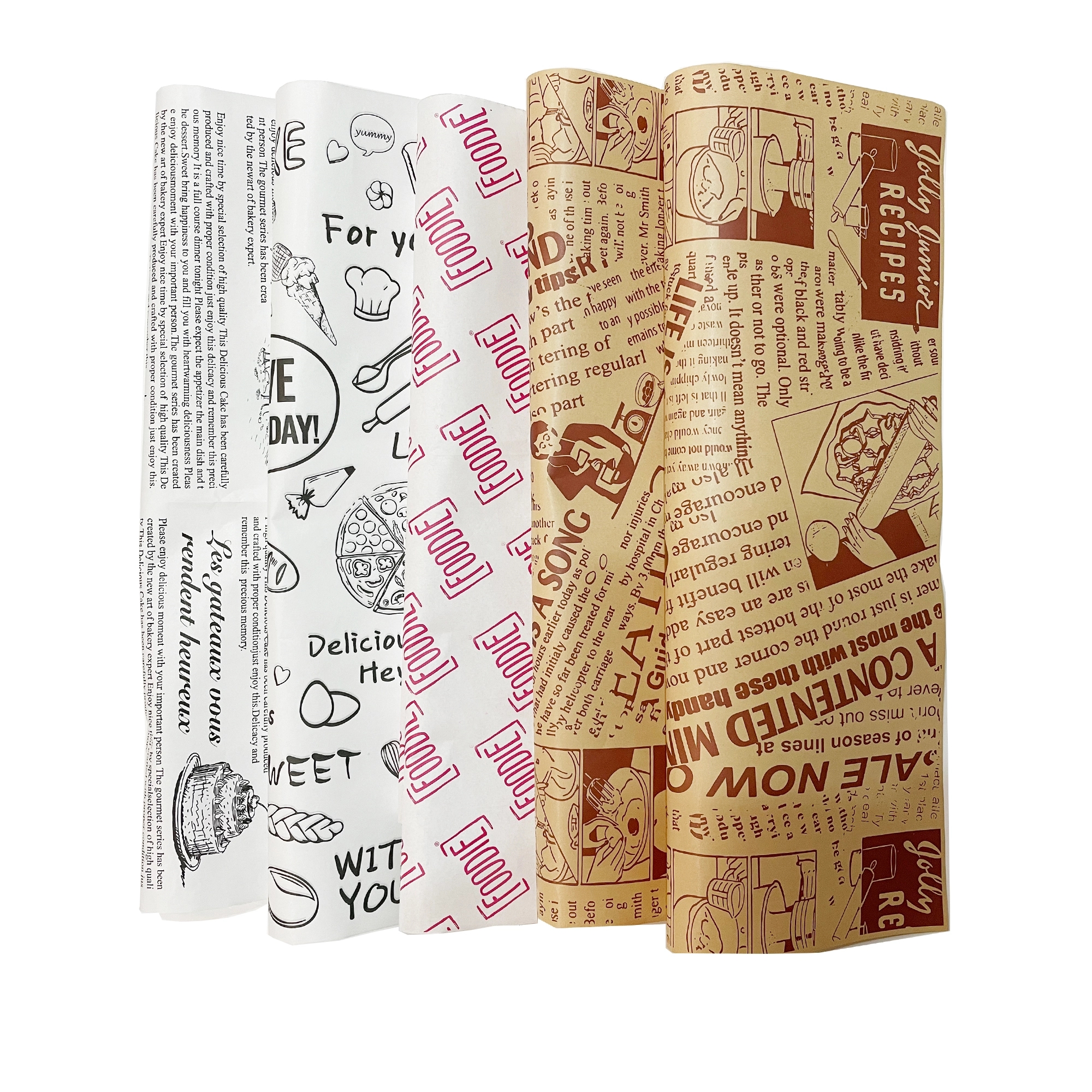 Custom Hamburger Wrapping Paper MOQ 1000PCS 1