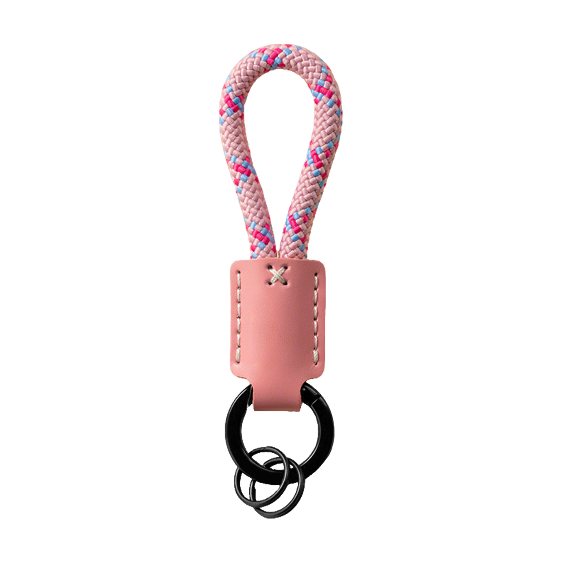 Handmade Leather Keychain With Double Rings 7