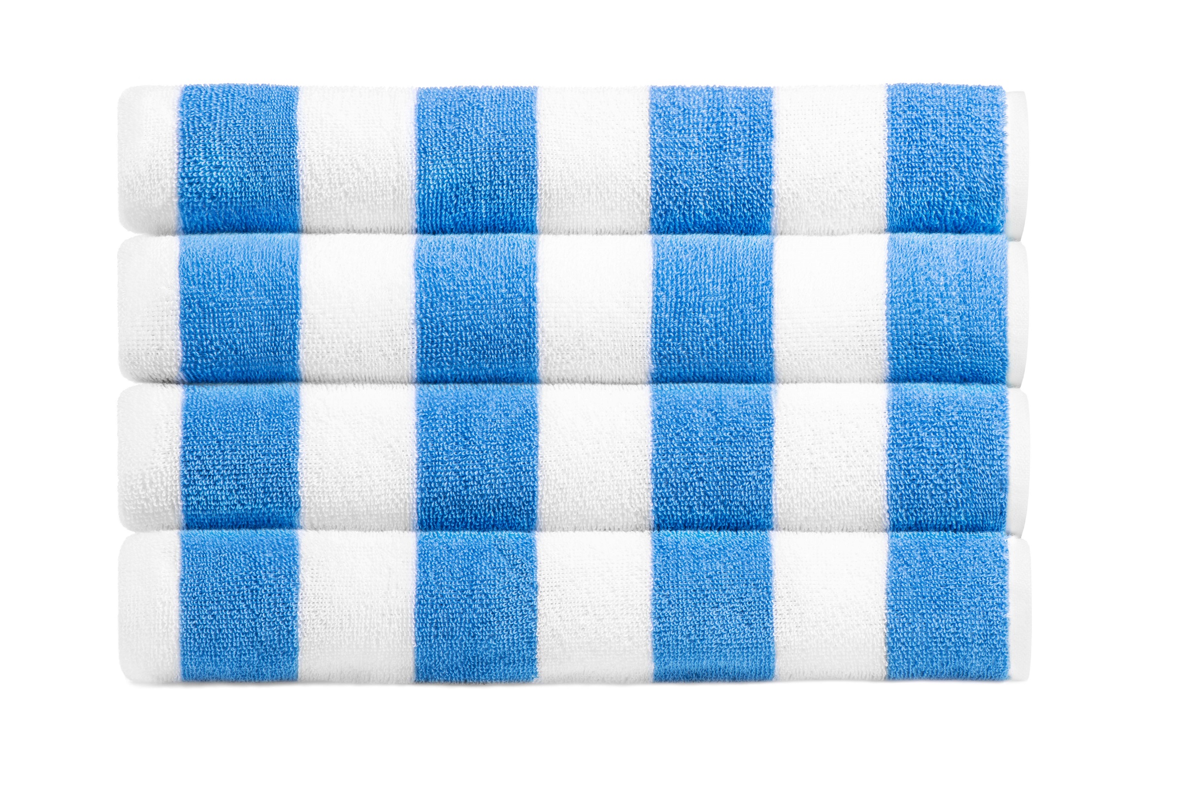 Cabana Striped Blue & White 100% Cotton Towel 1
