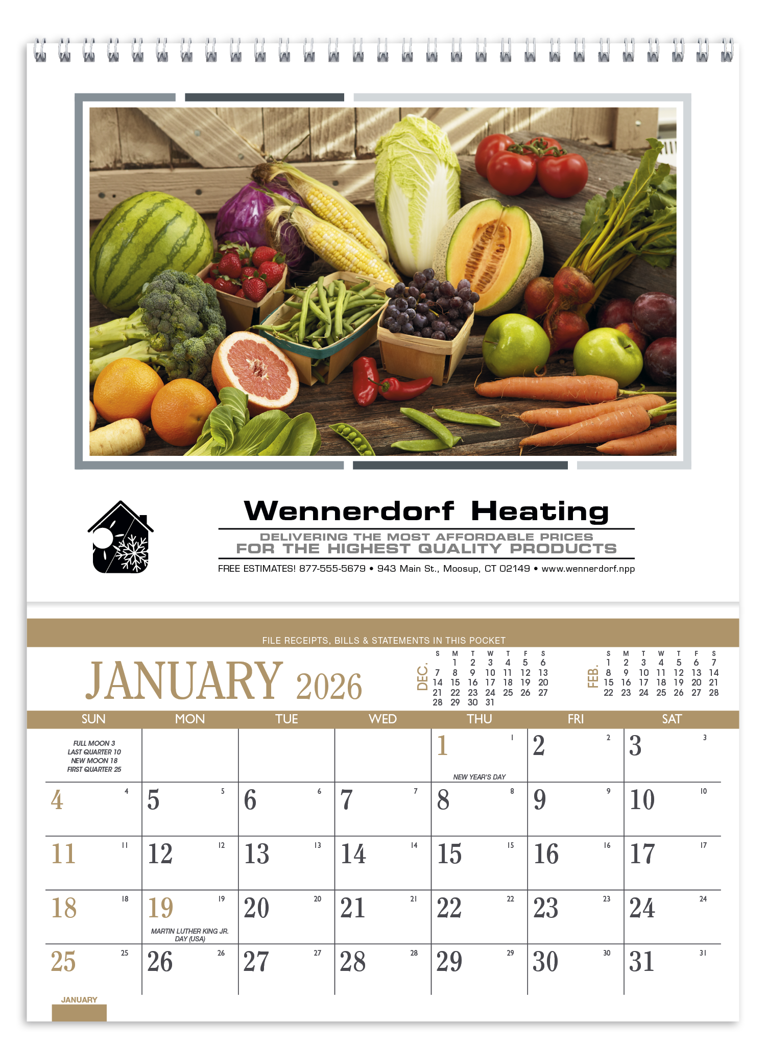Triumph® Calendars Recipe Pocket Calendar 68