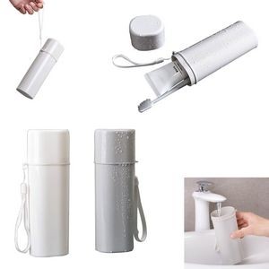 Travel Cup And Toothbrush Holder With Toothpaste Compartment 1