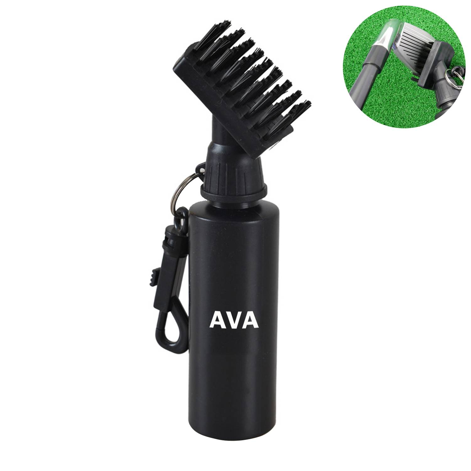 Automatic water-discharging golf club cleaning brush