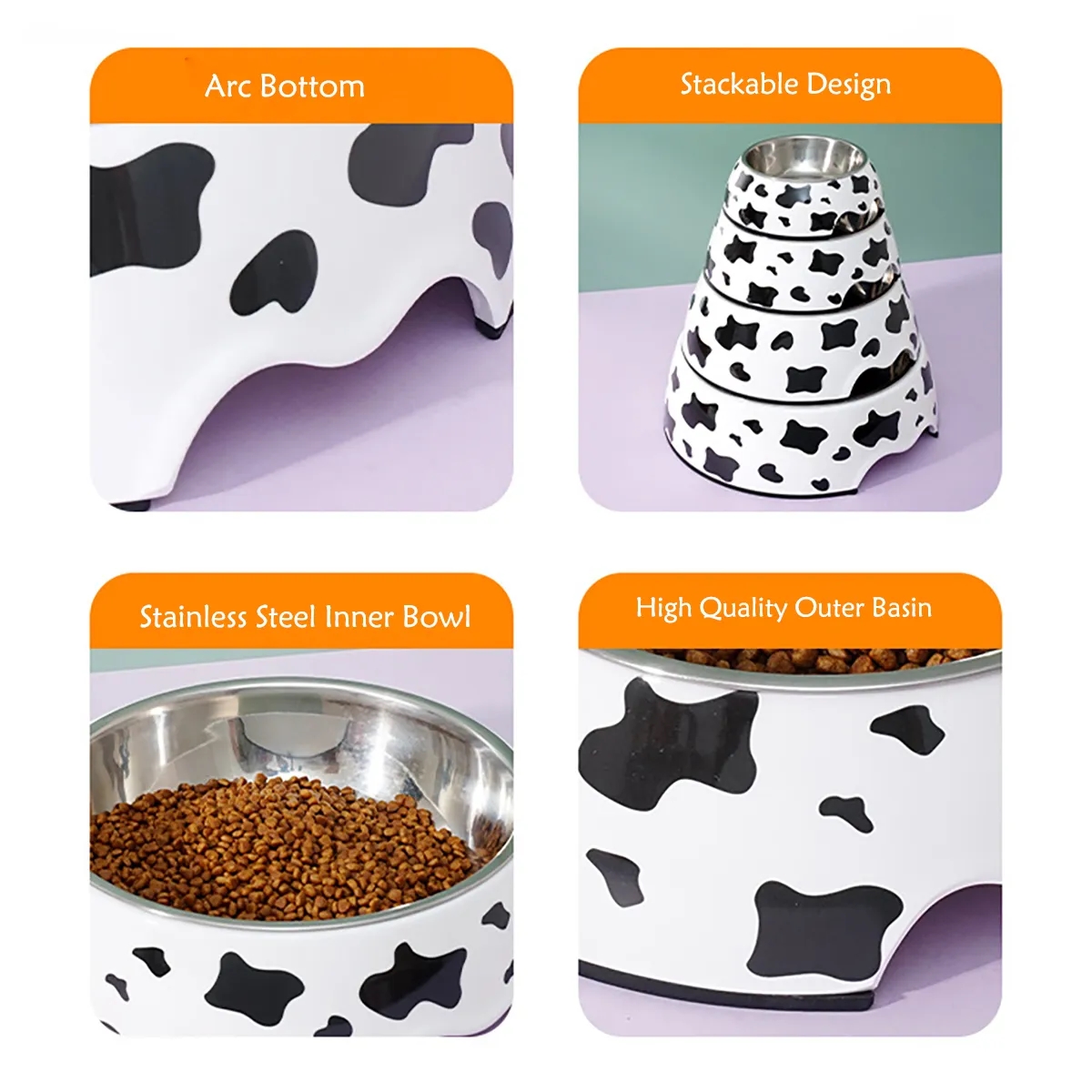 Printed Pet Dog Cat Food Feeding Bowl 3