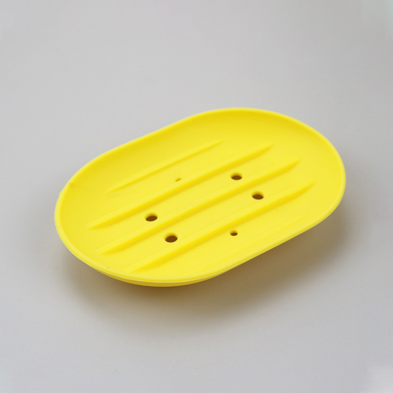 Oval Solid Color SiliconeSoap Dish 10