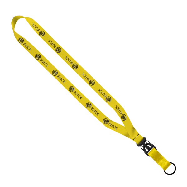3/4" Multi-Color Polyester Lanyard with Slide Buckle Release & Split-Ring 24