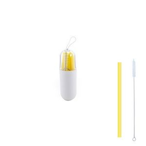 Compact Foldable Silicone Straw With Capsule Case 17