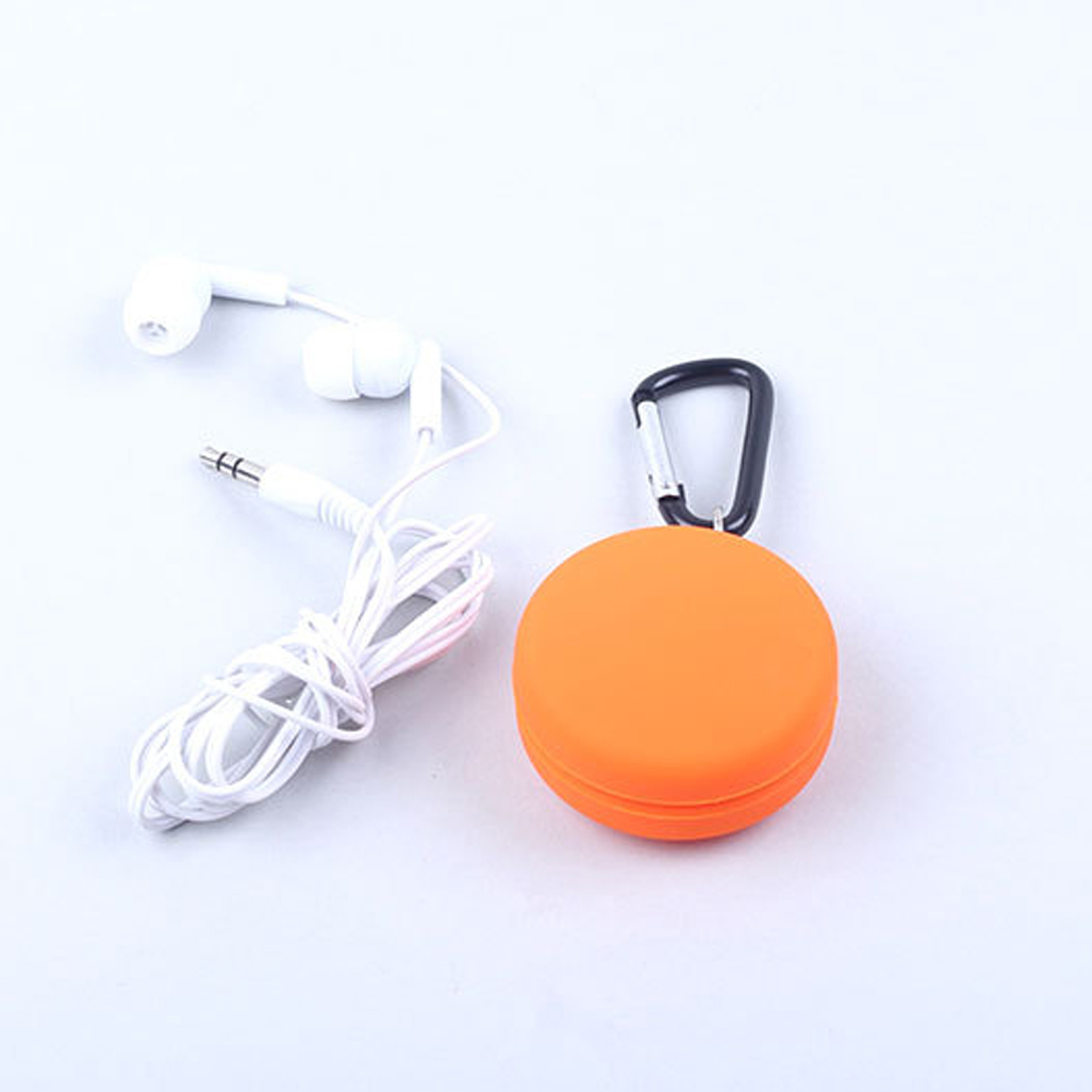 Silicon key chain earbuds case 3
