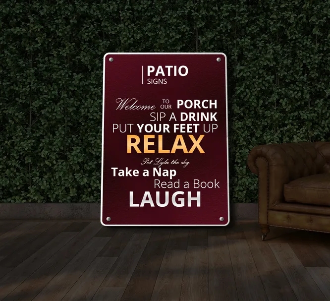 Reflective Patio Signs (1ft x 1ft/sqft) 1