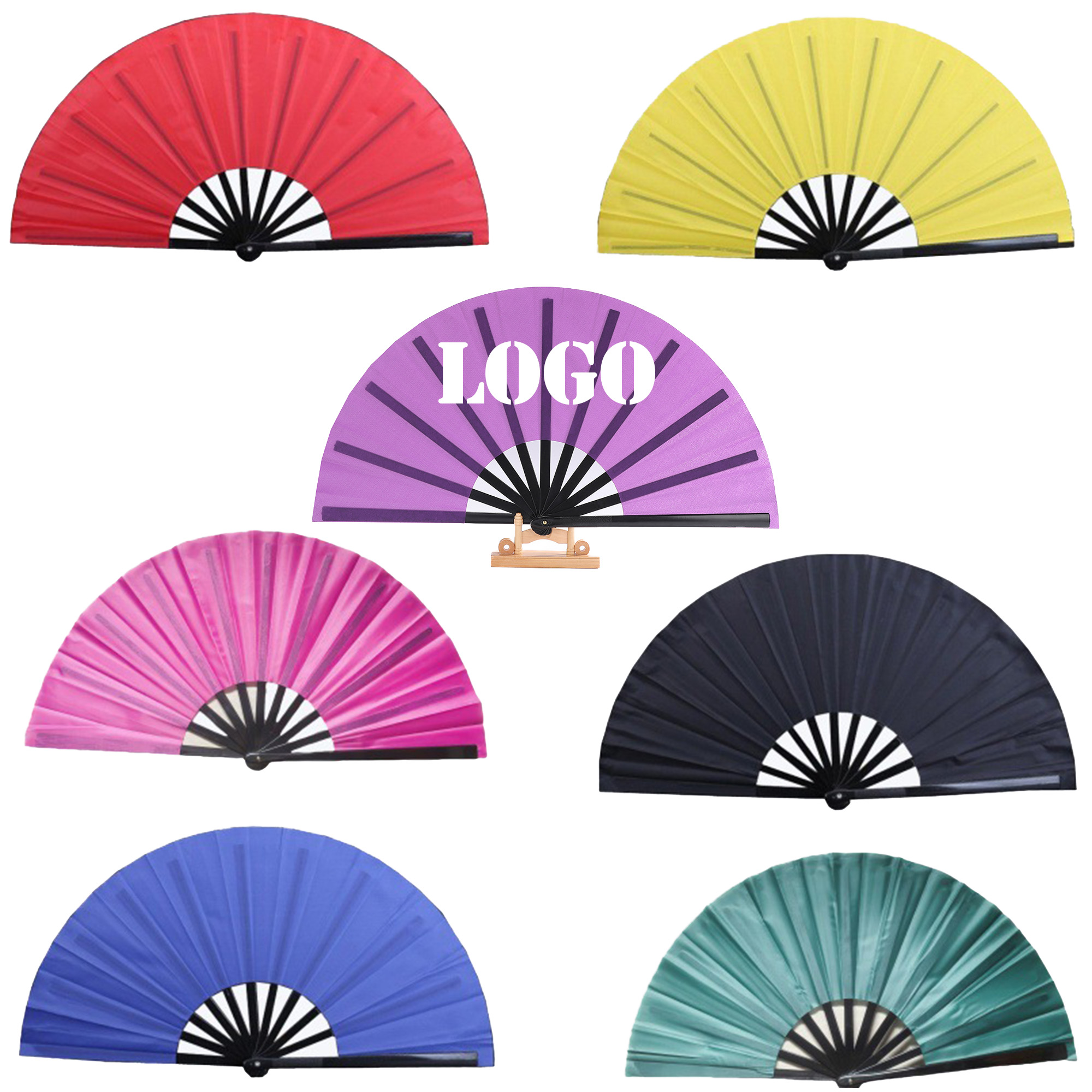Full Color Folding Hand Fan 1