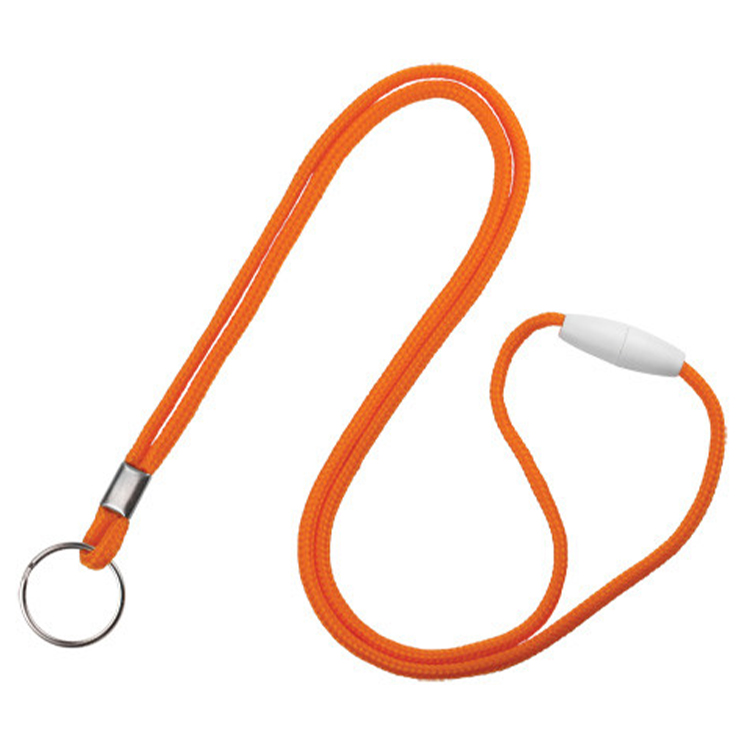 1/8" Round Braid Cord Breakaway Blank Lanyard with Split Ring 1