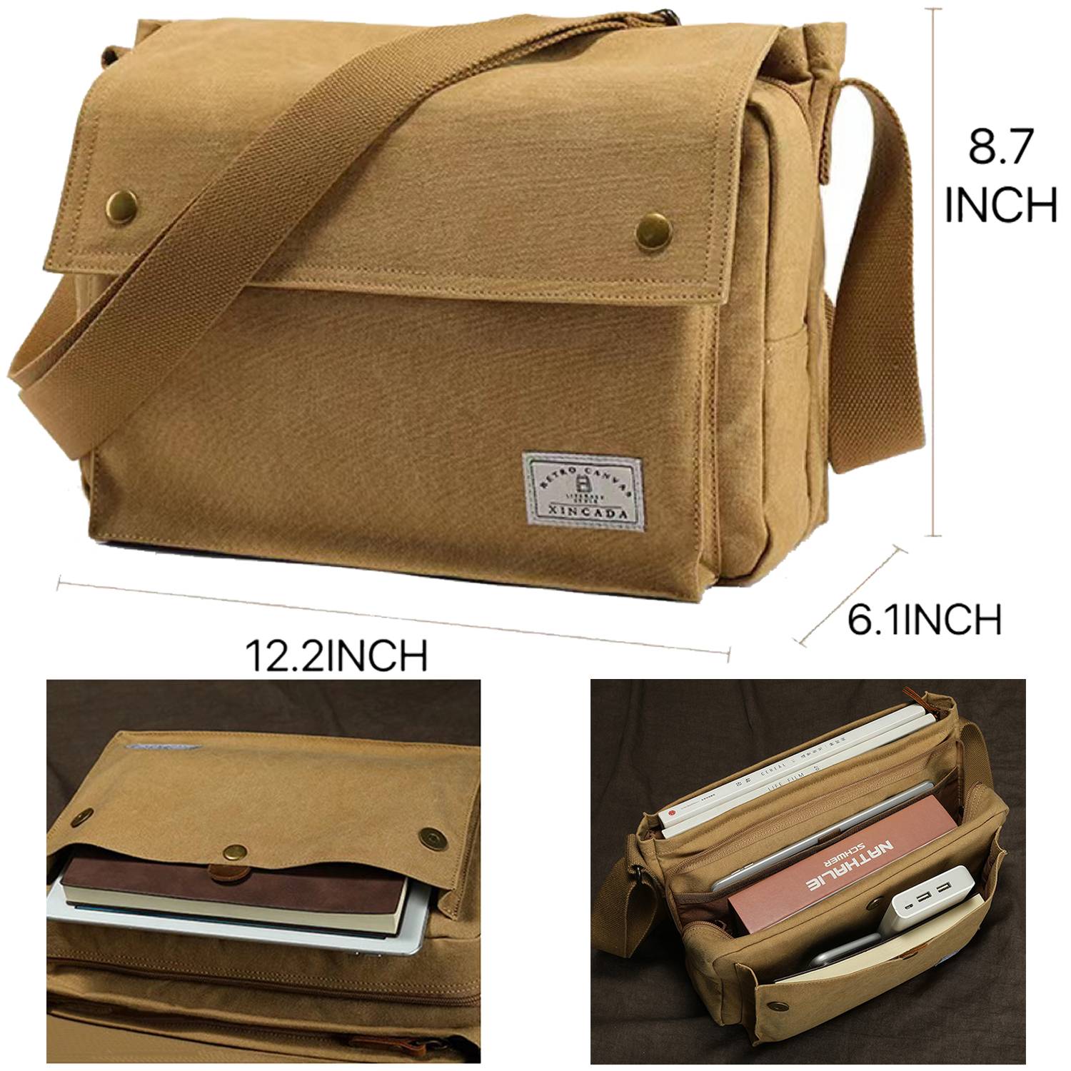 Canvas Messenger Vintage Crossbody Shoulder Bag 6