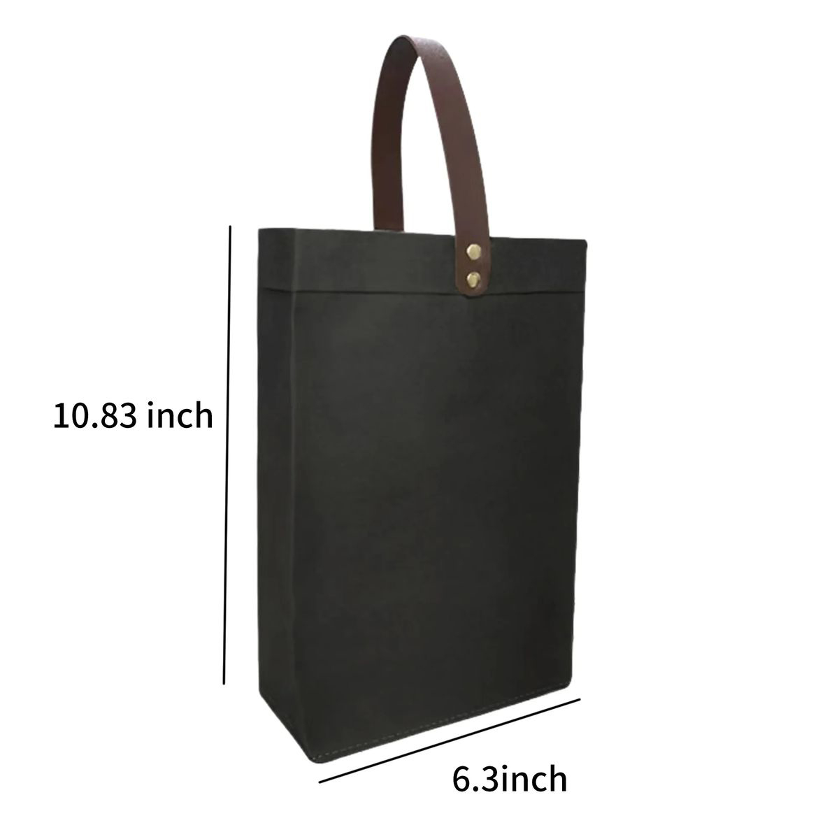 Nordic Style Kraft Paper Wine Bag with Handles 4