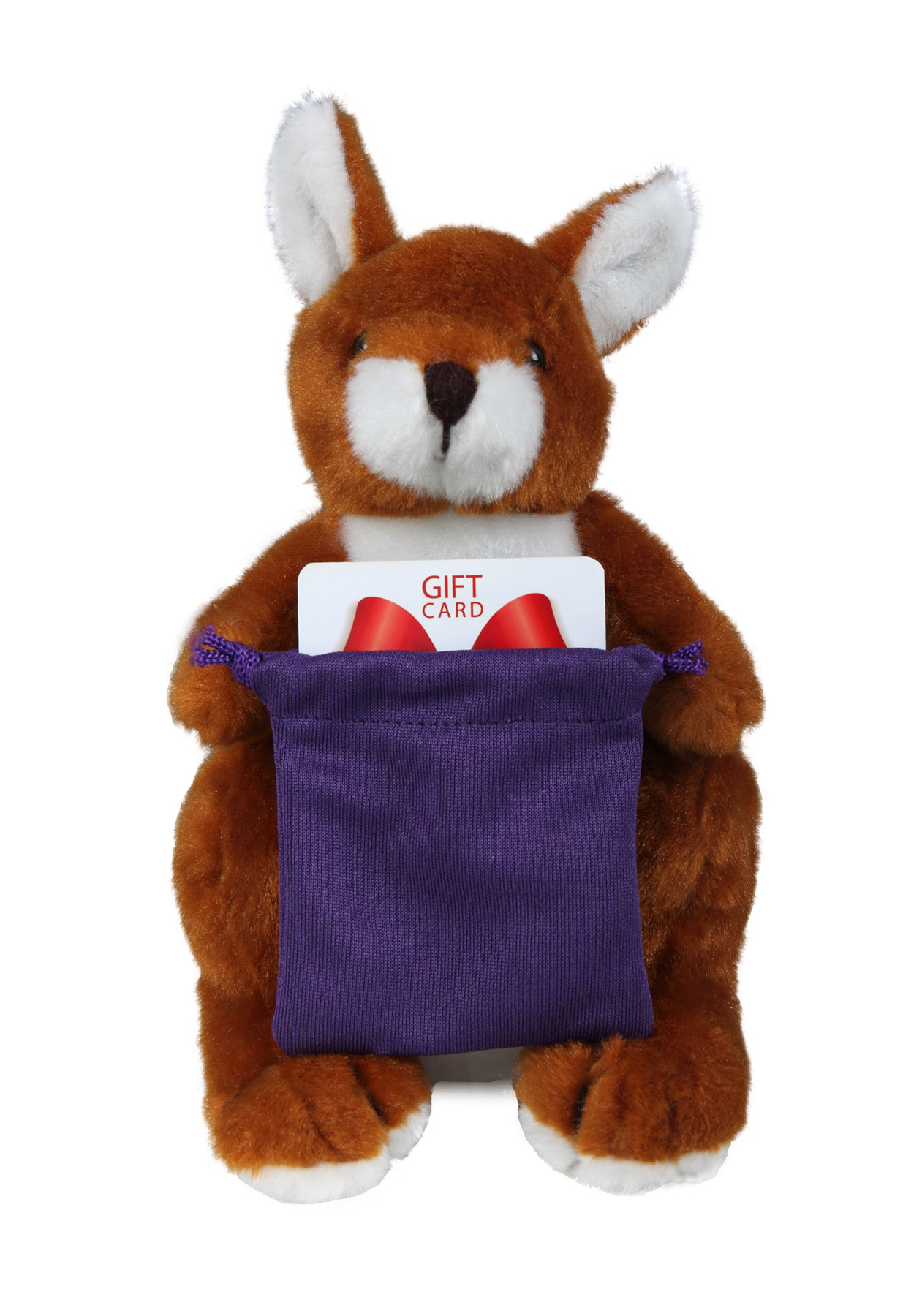 soft plush Kangaroo with gift card sack