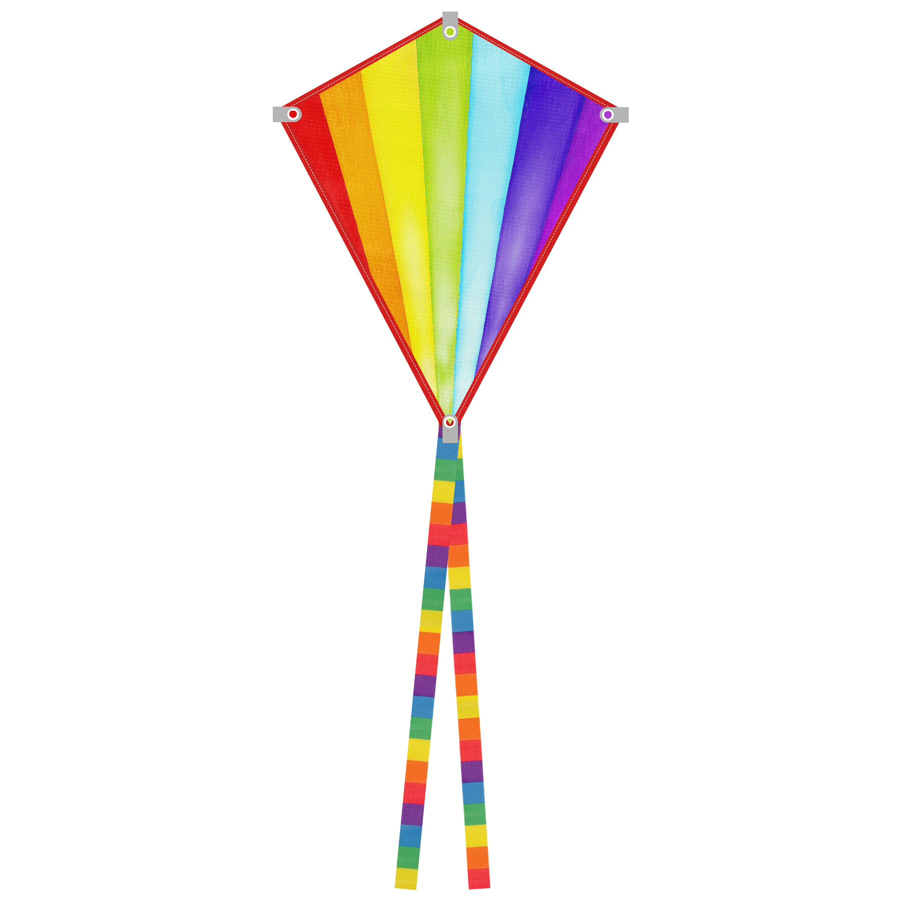 Full Color Polyester Diamond Kite Toy With String Set 12