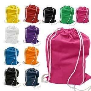 Student Drawstring Backpacks Canvas Bundle Pocket 3
