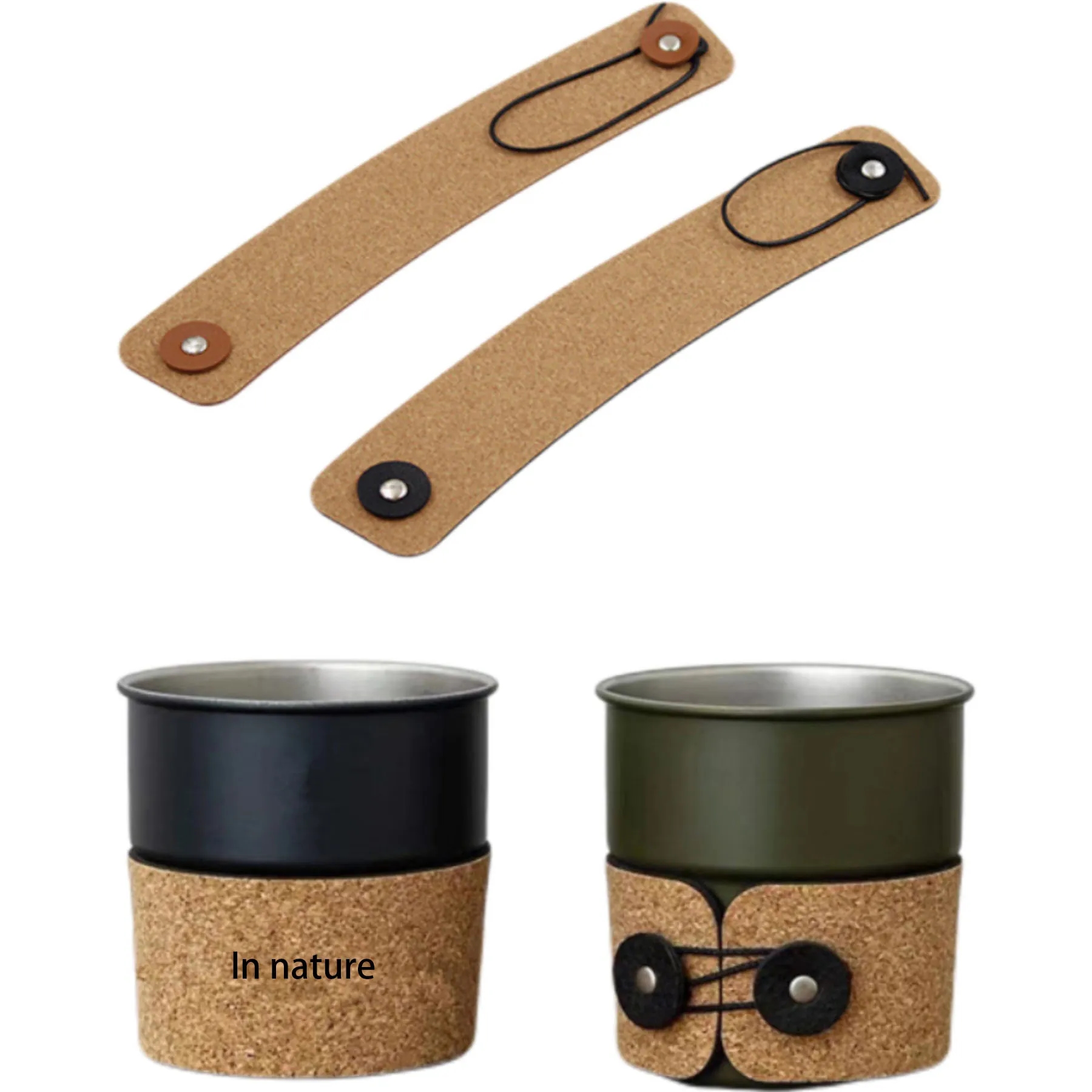 Reusable Leather Cork Cup Sleeve 7