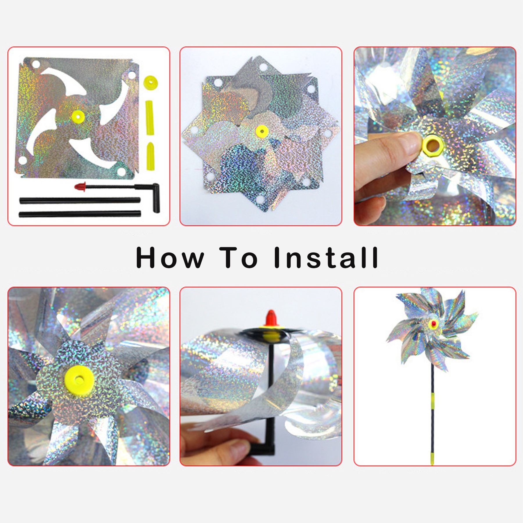 Colorful Windmill For Repel Birds 5