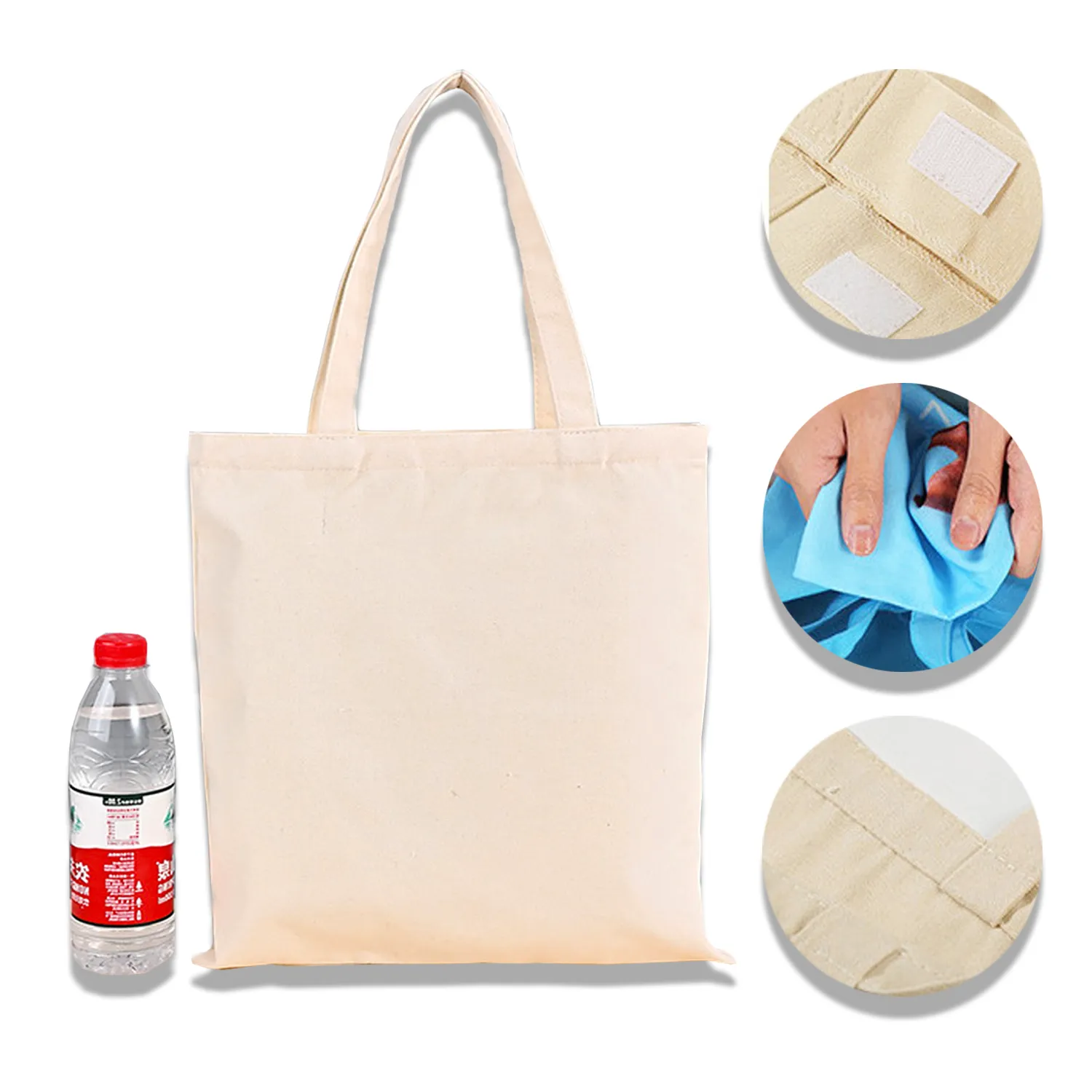 Reusable Canvas Tote Bags, custom tote bag with logo imprint 3