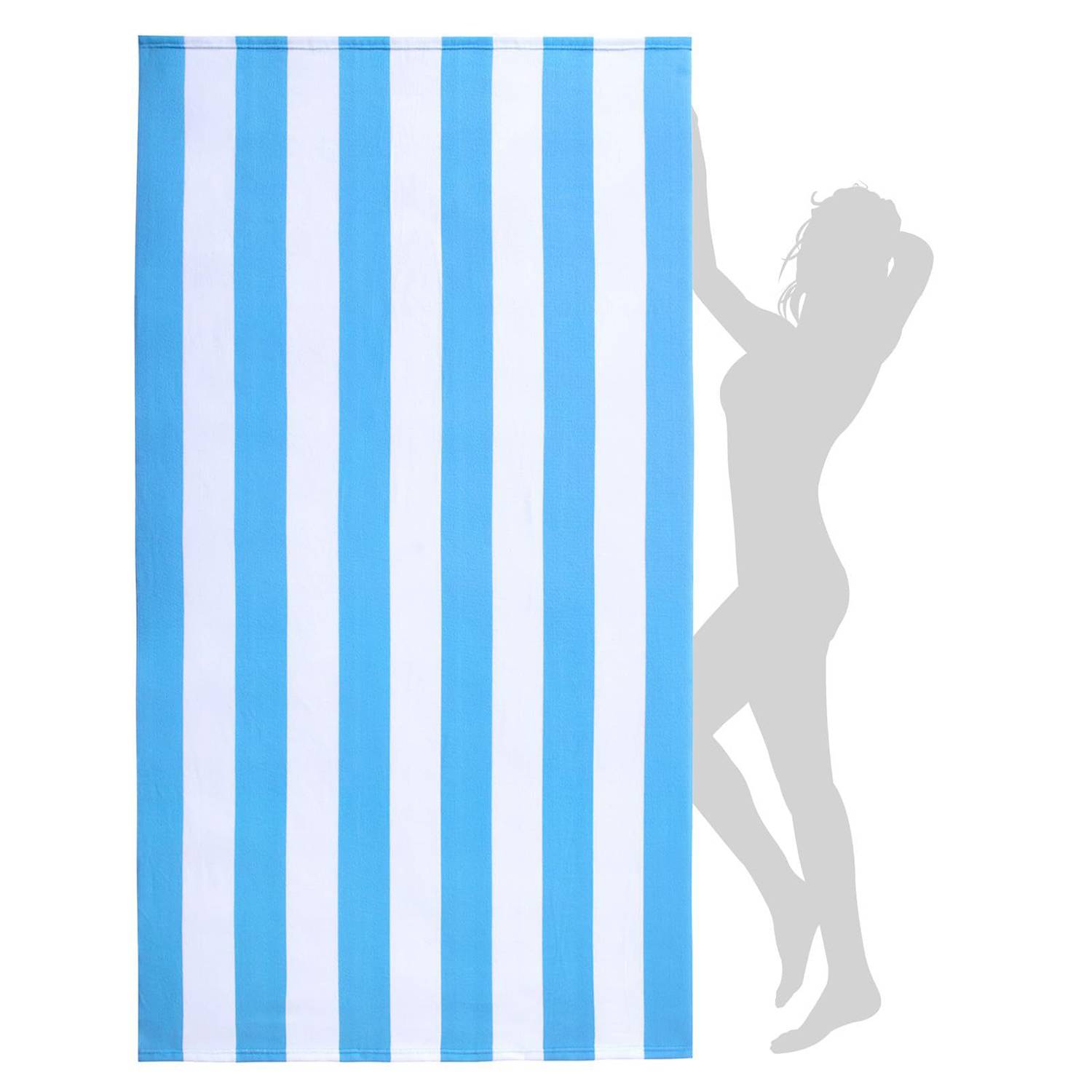 Lightweight Quick-Dry Colorful Striped Beach Towel 9
