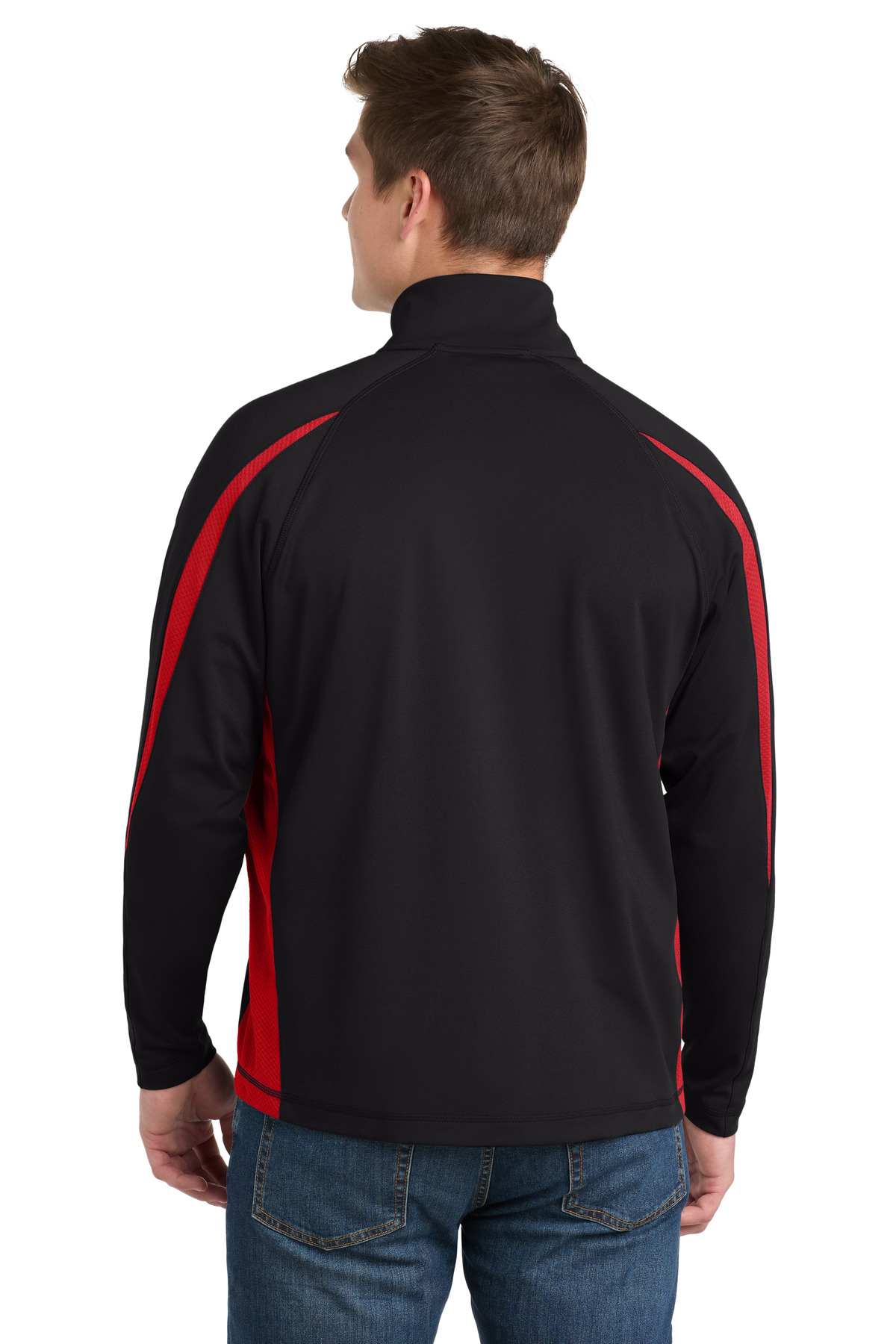 Sport-Tek Sport-Wick Stretch 1/4-Zip Colorblock Pullover. ST851, custom hoodie or sweatshirt with logo imprint 33